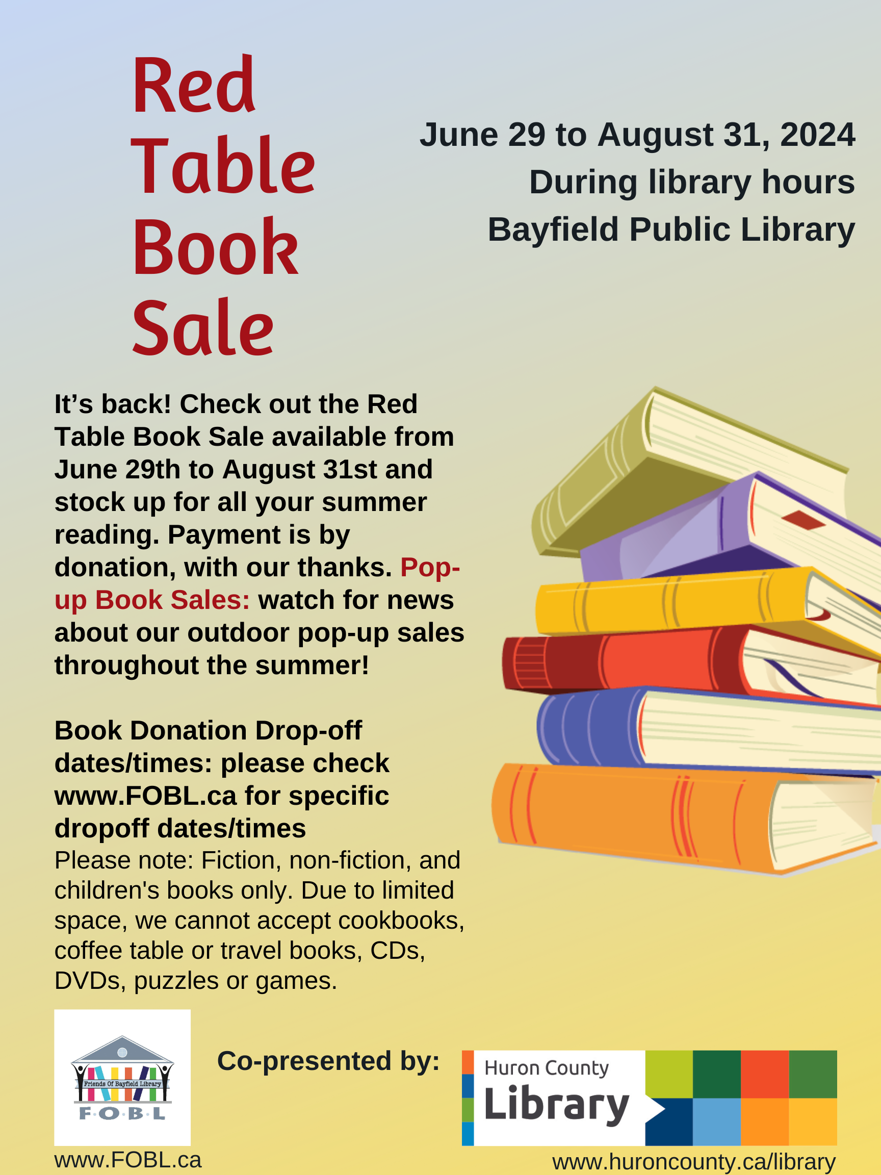 Red Table Book Sale